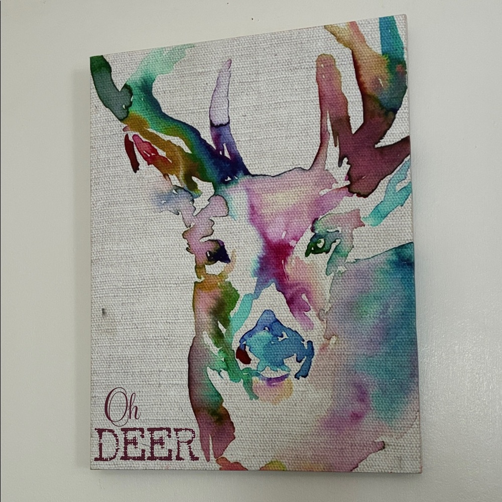 OH DEER WATERCOLOR Wall decor